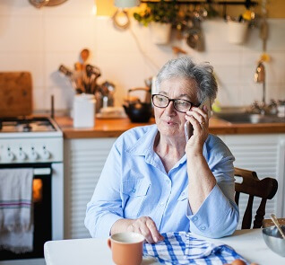 woman on the phone discussing requirements