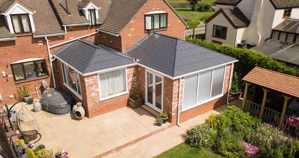 Custom-made tiled conservatory roof