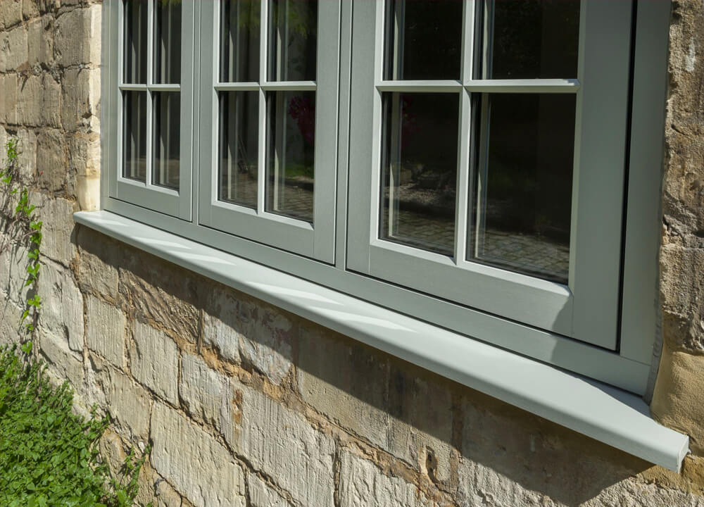 Close up of a composite window from the Residence collection